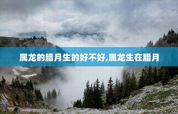 属龙的腊月生的好不好,属龙生在腊月