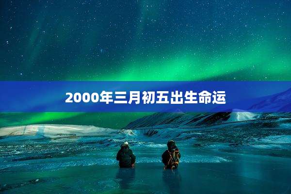 2000年三月初五出生命运