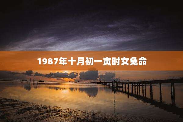 1987年十月初一寅时女兔命