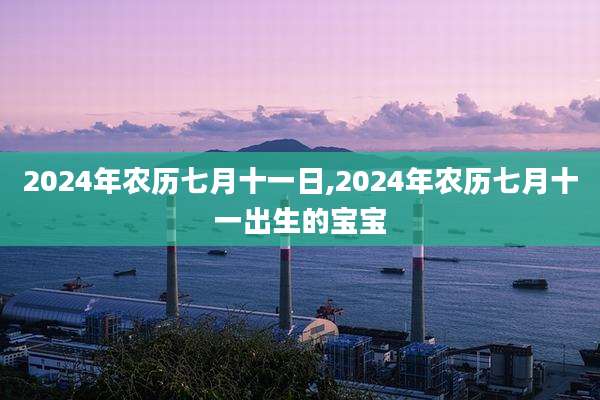 2024年农历七月十一日,2024年农历七月十一出生的宝宝