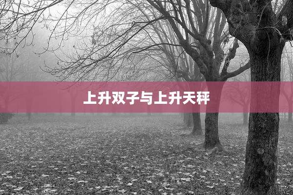 上升双子与上升天秤