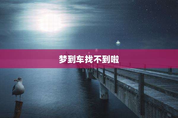 梦到车找不到啦