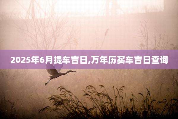 2025年6月提车吉日,万年历买车吉日查询