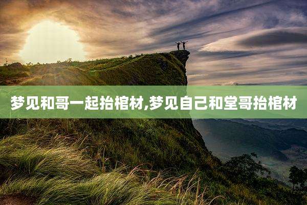 梦见和哥一起抬棺材,梦见自己和堂哥抬棺材