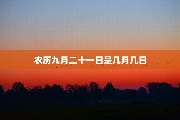 农历九月二十一日是几月几日
