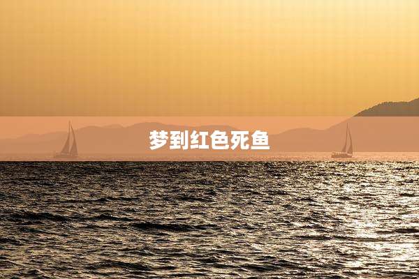 梦到红色死鱼