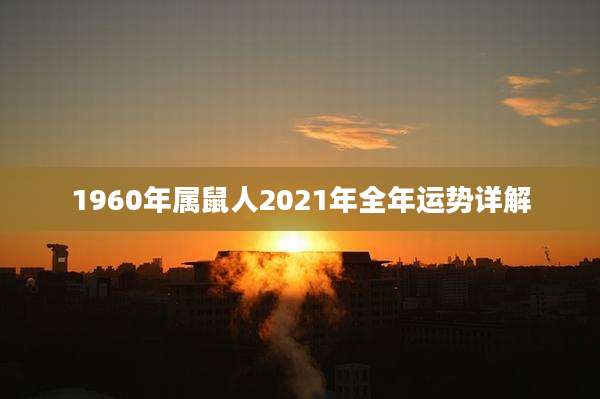 1960年属鼠人2021年全年运势详解