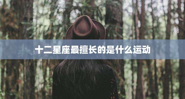 十二星座最擅长的是什么运动