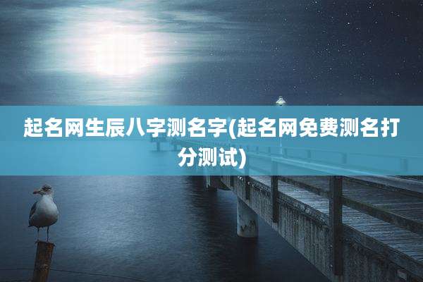 起名网生辰八字测名字(起名网免费测名打分测试)
