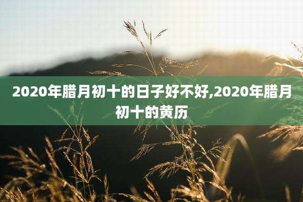 2020年腊月初十的日子好不好,2020年腊月初十的黄历