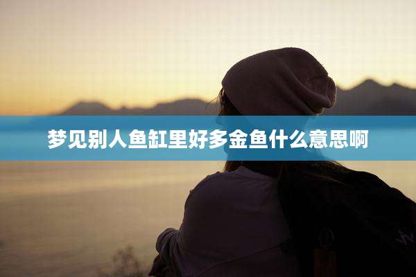 梦见别人鱼缸里好多金鱼什么意思啊