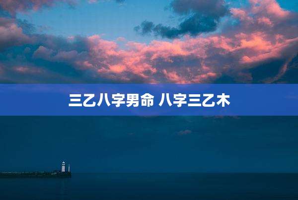 三乙八字男命 八字三乙木