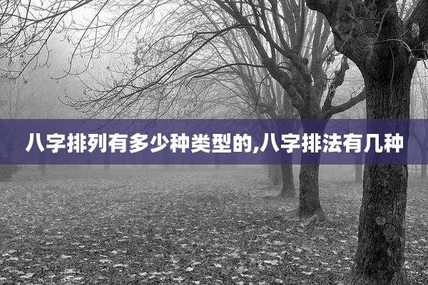 八字排列有多少种类型的,八字排法有几种