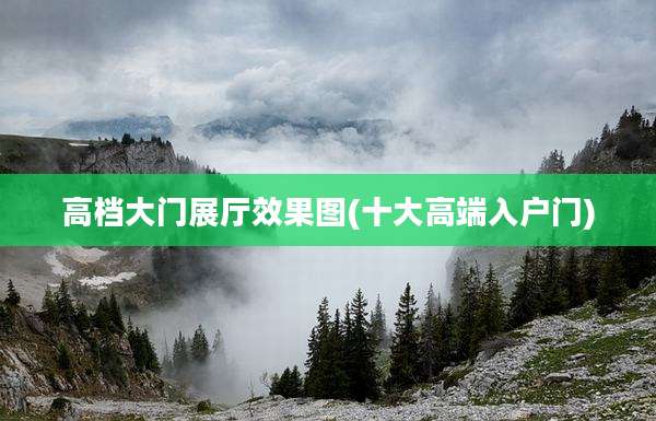 高档大门展厅效果图(十大高端入户门)