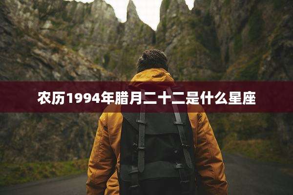 农历1994年腊月二十二是什么星座