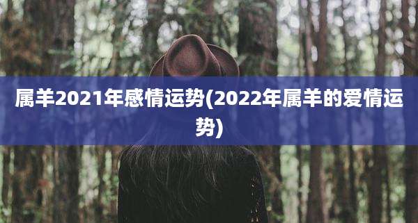 属羊2021年感情运势(2022年属羊的爱情运势)