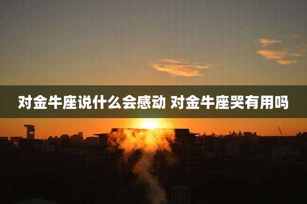 对金牛座说什么会感动 对金牛座哭有用吗