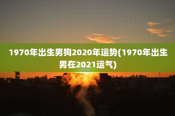 1970年出生男狗2020年运势(1970年出生男在2021运气)