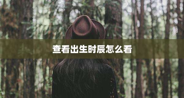查看出生时辰怎么看
