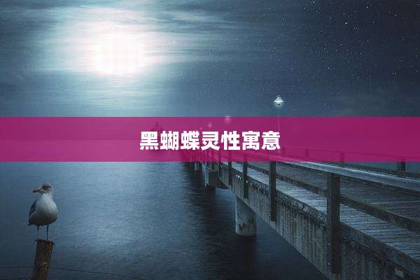 黑蝴蝶灵性寓意
