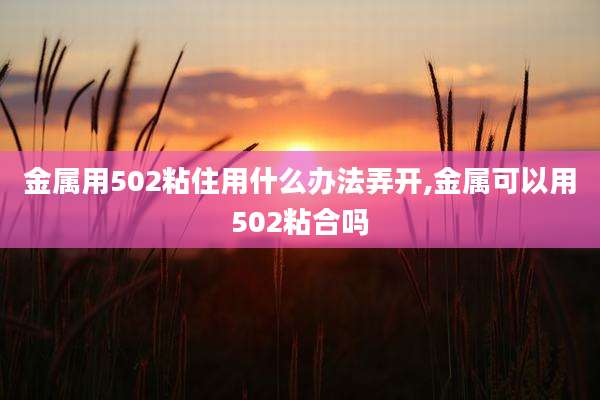 金属用502粘住用什么办法弄开,金属可以用502粘合吗