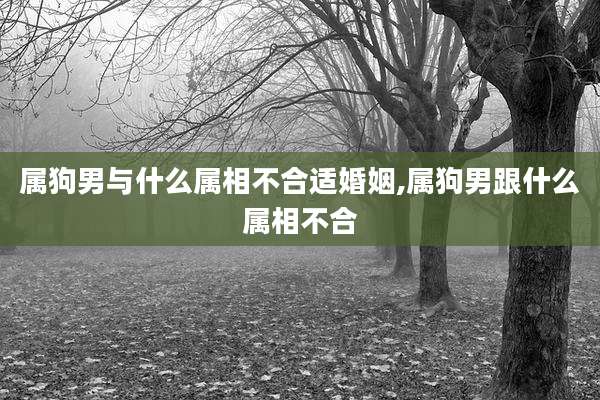 属狗男与什么属相不合适婚姻,属狗男跟什么属相不合