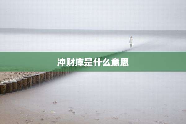 冲财库是什么意思