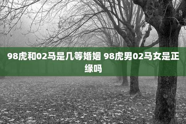 98虎和02马是几等婚姻 98虎男02马女是正缘吗