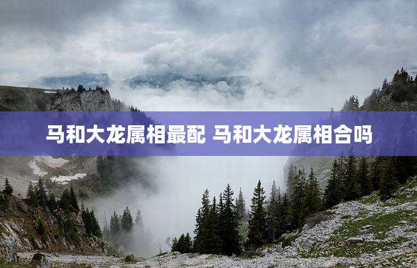 马和大龙属相最配 马和大龙属相合吗