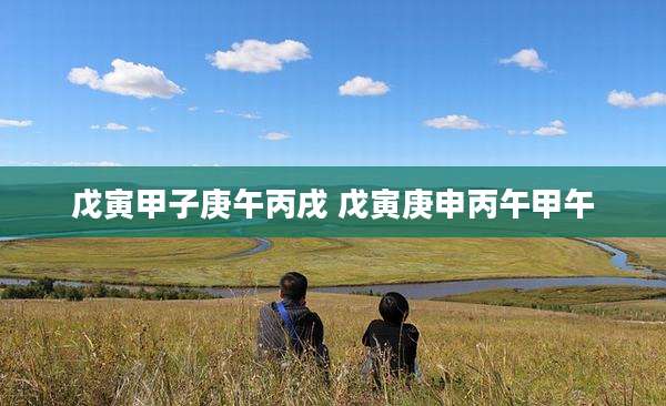 戊寅甲子庚午丙戌 戊寅庚申丙午甲午