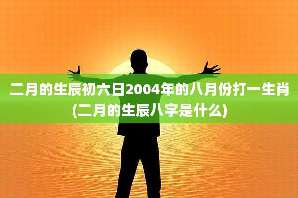 二月的生辰初六日2004年的八月份打一生肖(二月的生辰八字是什么)