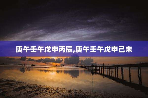 庚午壬午戊申丙辰,庚午壬午戊申己未