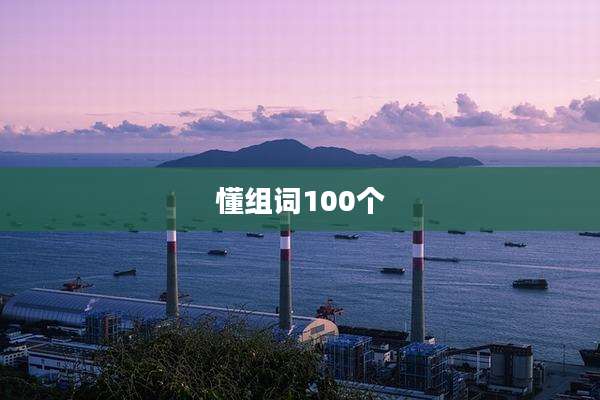 懂组词100个