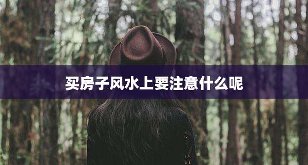 买房子风水上要注意什么呢