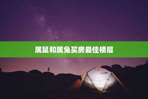 属鼠和属兔买房最佳楼层
