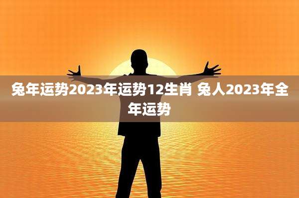 兔年运势2023年运势12生肖 兔人2023年全年运势
