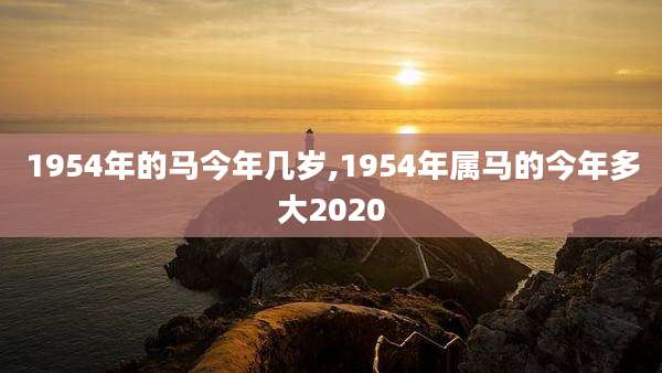 1954年的马今年几岁,1954年属马的今年多大2020