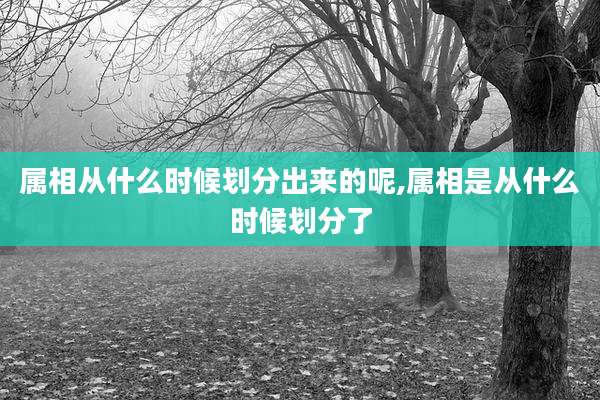 属相从什么时候划分出来的呢,属相是从什么时候划分了