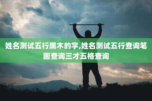 姓名测试五行属木的字,姓名测试五行查询笔画查询三才五格查询