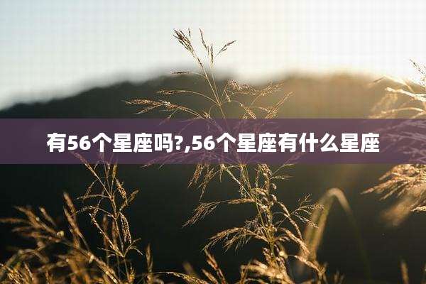 有56个星座吗?,56个星座有什么星座