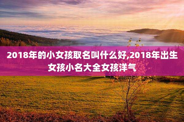2018年的小女孩取名叫什么好,2018年出生女孩小名大全女孩洋气
