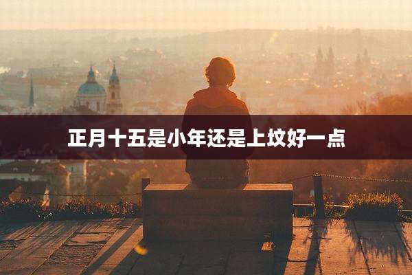 正月十五是小年还是上坟好一点