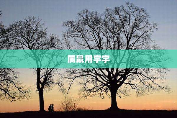 属鼠用宇字