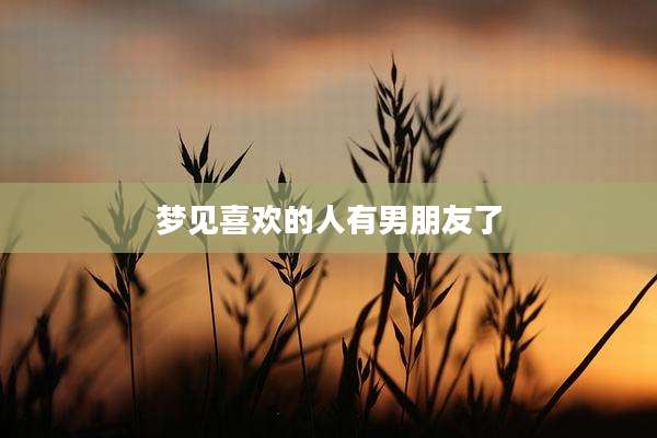 梦见喜欢的人有男朋友了