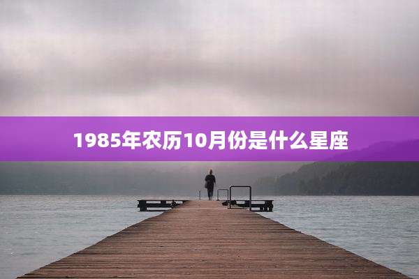 1985年农历10月份是什么星座