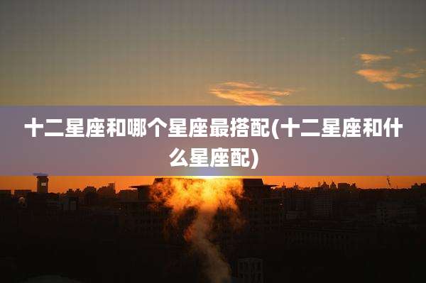 十二星座和哪个星座最搭配(十二星座和什么星座配)