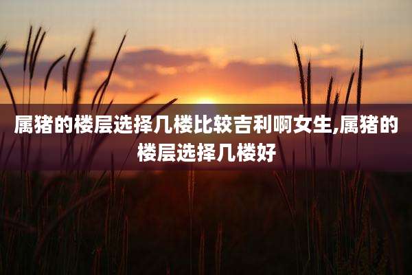属猪的楼层选择几楼比较吉利啊女生,属猪的楼层选择几楼好