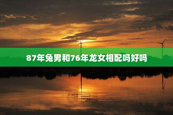 87年兔男和76年龙女相配吗好吗