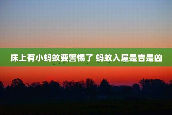 床上有小蚂蚁要警惕了 蚂蚁入屋是吉是凶