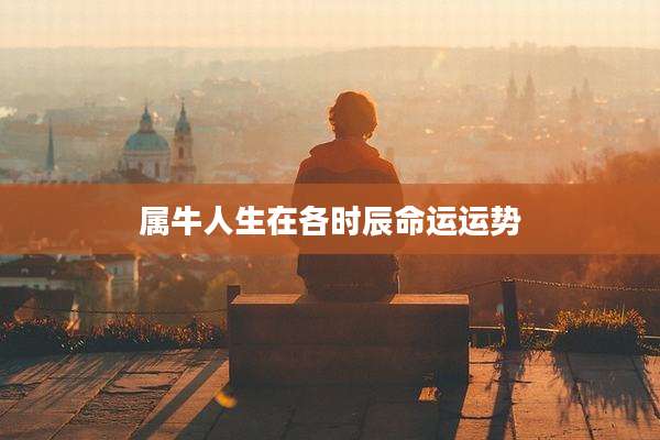 属牛人生在各时辰命运运势